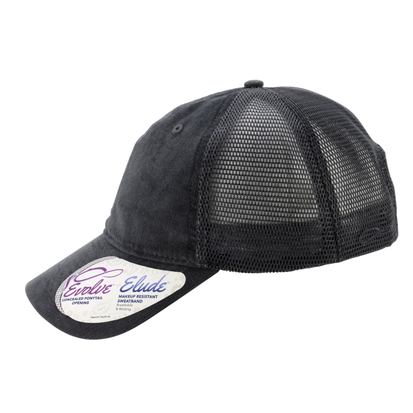 Infinity Her Women's Corduroy Cap, Black / Black Leopard / Black, Left Side view