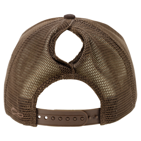 Infinity Her Women's Corduroy Cap, Chocolate / Tonal Fawn / Chocolate, Back view