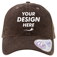 Infinity Her Women's Corduroy Cap, Chocolate / Tonal Fawn / Chocolate, Front view, Mockup