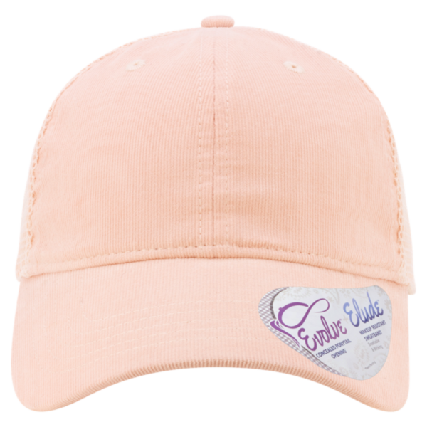 Infinity Her Women's Corduroy Cap, Pink Sorbet / Floral / Pink Sorbet, Front view