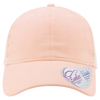 Infinity Her Women's Corduroy Cap, Pink Sorbet / Floral / Pink Sorbet, Front view