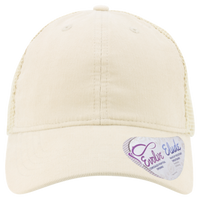 Infinity Her Women's Corduroy Cap, Vanilla / Tonal Longhorn / Vanilla, Front view