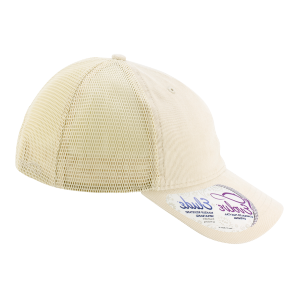 Infinity Her Women's Corduroy Cap, Vanilla / Tonal Longhorn / Vanilla, Right Side view