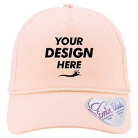 Infinity Her Women's Five-Panel Rope Cap, Pink Sorbet / Floral, Front view, Mockup