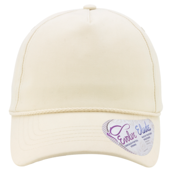Infinity Her Women's Five-Panel Rope Cap, Vanilla / Longhorn, Front view