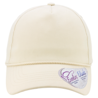Infinity Her Women's Five-Panel Rope Cap, Vanilla / Longhorn, Front view