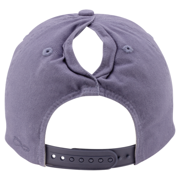Infinity Her Women's Five-Panel Rope Cap, Violet / Snow Leopard, Back view