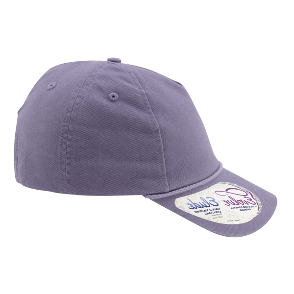Infinity Her Women's Five-Panel Rope Cap, Violet / Snow Leopard, Right Side view