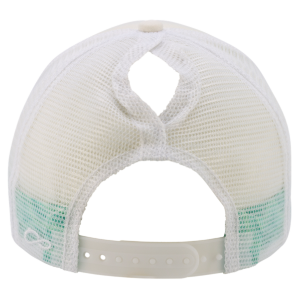 Infinity Her Women's Foam Trucker Cap, Ivory / Jade / White / Swirl, Back view