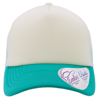 Infinity Her Women's Foam Trucker Cap, Ivory / Jade / White / Swirl, Front view