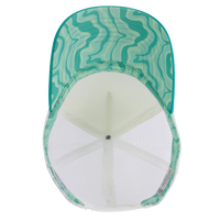Infinity Her Women's Foam Trucker Cap, Ivory / Jade / White / Swirl, Visor view