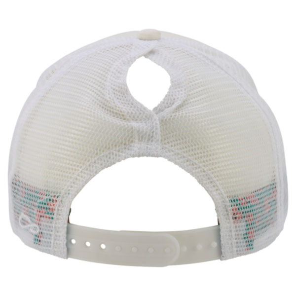 Infinity Her Women's Foam Trucker Cap, Ivory / Sherbert / White / Floral, Back view
