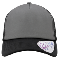 Infinity Her Women's Foam Trucker Cap, Slate / Black / Black / Cow, Front view
