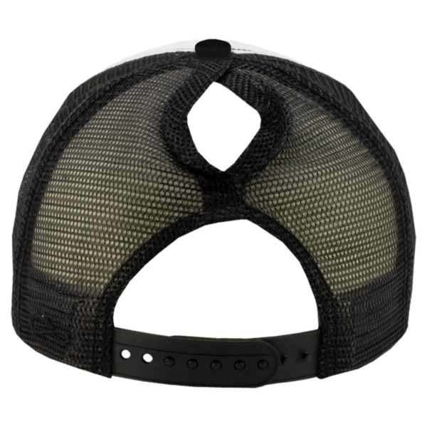 Infinity Her Women's Foam Trucker Cap, White / Black / Camo / Camo, Back view