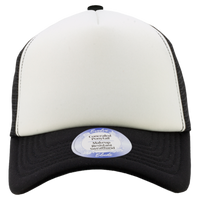 Infinity Her Women's Foam Trucker Cap, White / Black / Camo / Camo, Front view