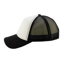 Infinity Her Women's Foam Trucker Cap, White / Black / Camo / Camo, Left Side view