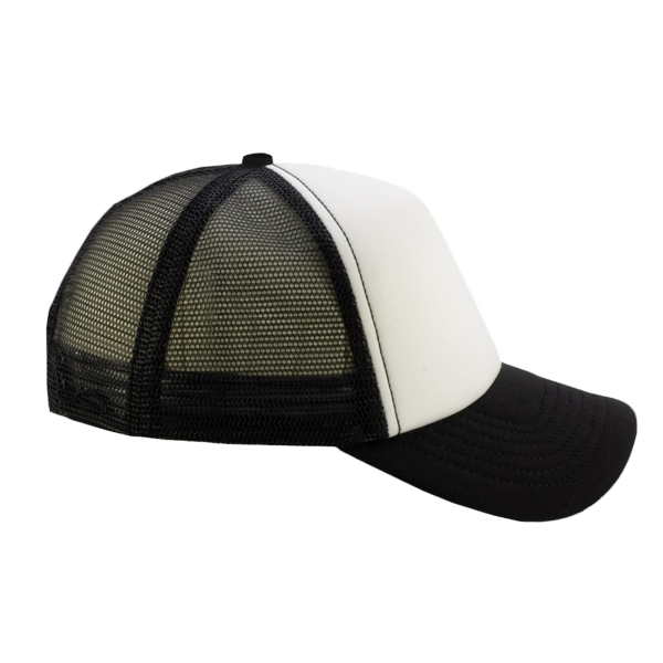 Infinity Her Women's Foam Trucker Cap, White / Black / Camo / Camo, Right Side view