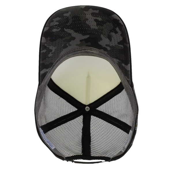 Infinity Her Women's Foam Trucker Cap, White / Black / Camo / Camo, Visor view