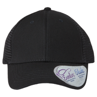 Infinity Her Women's Modern Trucker Cap, Black / Black, Front view