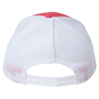 Infinity Her Women's Modern Trucker Cap, Coral / White, Back view