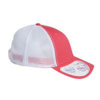 Infinity Her Women's Modern Trucker Cap, Coral / White, Right Side view
