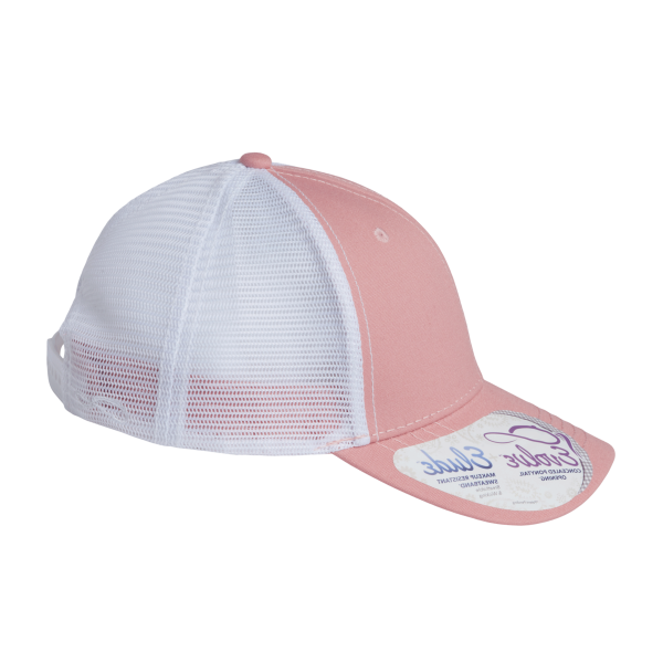 Infinity Her Women's Modern Trucker Cap, Dusty Rose / White, Right Side view
