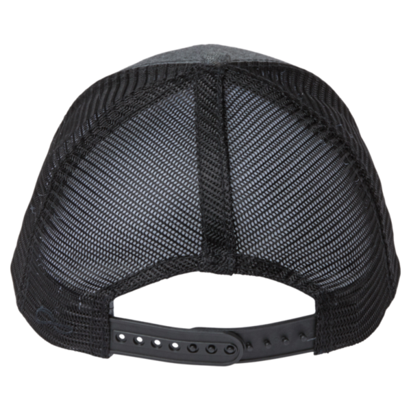 Infinity Her Women's Modern Trucker Cap, Heather Grey / Black, Back view