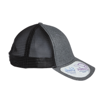 Infinity Her Women's Modern Trucker Cap, Heather Grey / Black, Right Side view