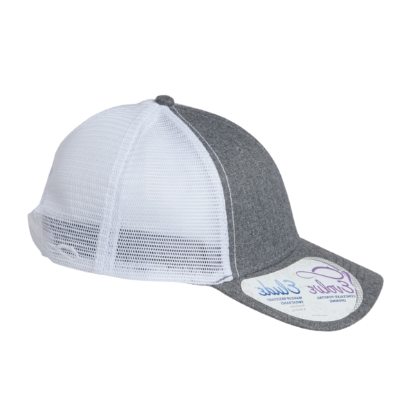 Infinity Her Women's Modern Trucker Cap, Heather Grey / White, Right Side view