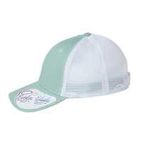 Infinity Her Women's Modern Trucker Cap, Seafoam / White, Left Side view