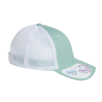 Infinity Her Women's Modern Trucker Cap, Seafoam / White, Right Side view