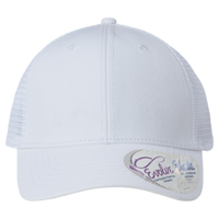 Infinity Her Women's Modern Trucker Cap, White / White, Front view