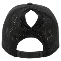 Infinity Her Women's Perforated Performance Cap, Black / Swirl, Back view