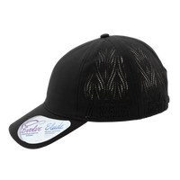 Infinity Her Women's Perforated Performance Cap, Black / Swirl, Left Side view