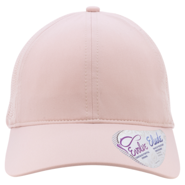 Infinity Her Women's Perforated Performance Cap, Dusty Pink / Floral, Front view