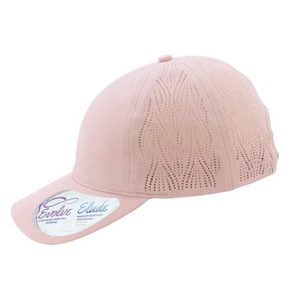 Infinity Her Women's Perforated Performance Cap, Dusty Pink / Floral, Left Side view