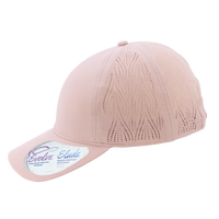 Infinity Her Women's Perforated Performance Cap, Dusty Pink / Floral, Left Side view