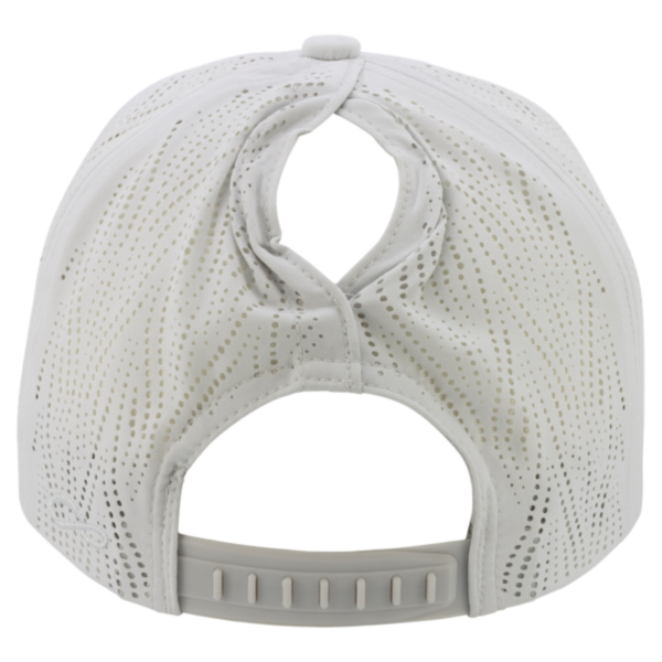 Infinity Her Women's Perforated Performance Cap, Light Grey / Snow Leopard, Back view