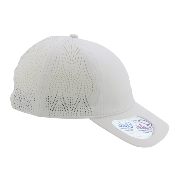 Infinity Her Women's Perforated Performance Cap, Light Grey / Snow Leopard, Right Side view