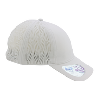 Infinity Her Women's Perforated Performance Cap, Light Grey / Snow Leopard, Right Side view