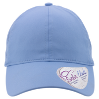 Infinity Her Women's Perforated Performance Cap, Periwinkle / Floral, Front view