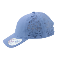 Infinity Her Women's Perforated Performance Cap, Periwinkle / Floral, Left Side view