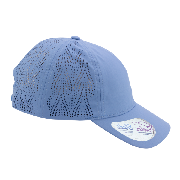 Infinity Her Women's Perforated Performance Cap, Periwinkle / Floral, Right Side view