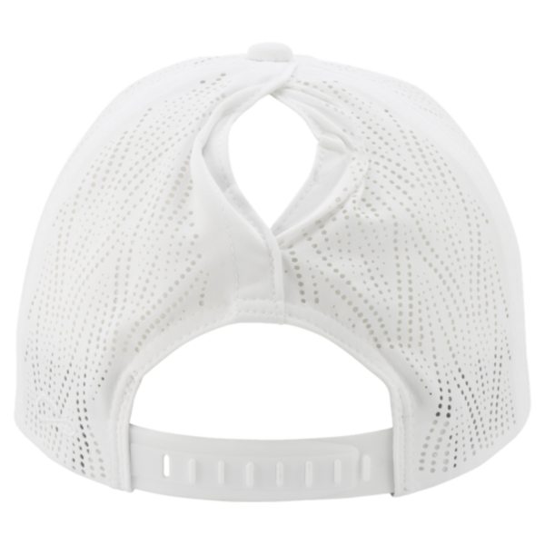 Infinity Her Women's Perforated Performance Cap, White / Floral, Back view