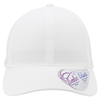Infinity Her Women's Perforated Performance Cap, White / Floral, Front view