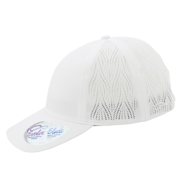 Infinity Her Women's Perforated Performance Cap, White / Floral, Left Side view