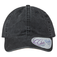Infinity Her Women's Pigment-Dyed with Fashion Undervisor Cap, Black / Leopard, Front view