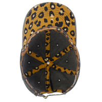 Infinity Her Women's Pigment-Dyed with Fashion Undervisor Cap, Black / Leopard, Visor view