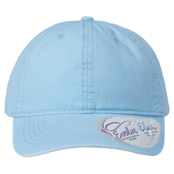 Infinity Her Women's Pigment-Dyed with Fashion Undervisor Cap, Cashmere Blue / Floral, Front view