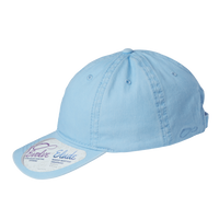 Infinity Her Women's Pigment-Dyed with Fashion Undervisor Cap, Cashmere Blue / Floral, Left Side view